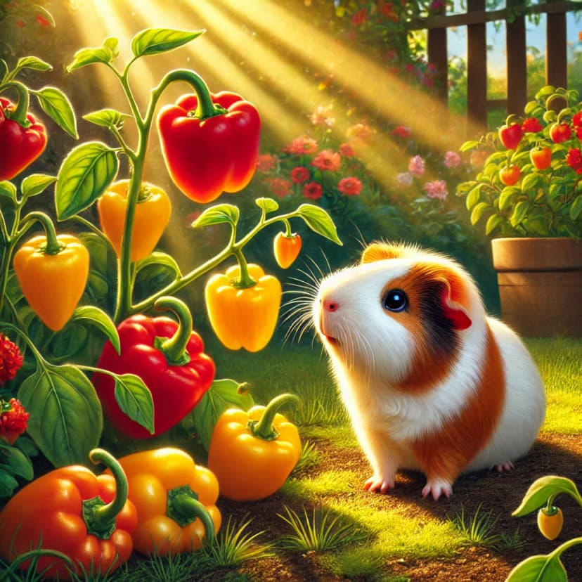 Guinea Pig Eating Bell Pepper